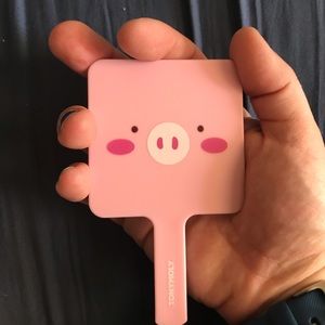 Tonymoly piglet pink hand mirror